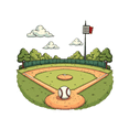 thumbnail image 5 of cartoon Baseball Stadium Stickers, Waterproof Baseball Stadium Sticker for Water Bottle Laptop Phone Cases Planner Skateboard Luggage Helmet Party Favor Decor, Ideal for Adults Teens Teacher Rewards, 5 of 9