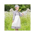 thumbnail image 5 of Girls Dress 3 Piece Set Pinafore Hat Colonial Party Floral Vintage 8 Years, 5 of 9