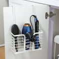 thumbnail image 3 of YIGII Hair Dryer Holder Adjustable Height - Hair Tool Organizer White Bathroom Hot Styling Tools Storage Wall Mounted/Cabinet Door, 3 of 7