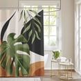 thumbnail image 4 of Plant Shower Curtain Boho Tropical Shower Curtain for Bathroom Abstract Plant Palm Leaf Shower Curtain Waterproof Fabric Shower Curtain Set with 12 Hooks, 72x72 Inches, 4 of 6