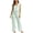 Green, variant on Kezqiaxn 2 Piece Sets for Women Summer Striped Short Sleeve Casual Tops Drawstring Wide Leg Pants Summer Outfits Fashion Clothing