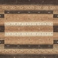 thumbnail image 1 of Ahgly Company Machine Washable Indoor Square Abstract Sangria Brown Area Rugs, 4' Square, 1 of 7