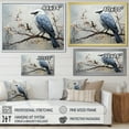 thumbnail image 3 of Designart "Hazy Azure Avian On Twig" Animals Bird Picture Framed Canvas Prints, 3 of 5