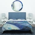 thumbnail image 2 of Designart 'Into the Indigo Stream I' Geometric Duvet Cover Set, 2 of 4