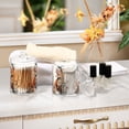 thumbnail image 6 of 2 PCS Plastic Storage Canister Clear with Lids Airtight Cotton Swabs Cans Bathroom Jar Floss Organizer Fox with A Bird, 6 of 6