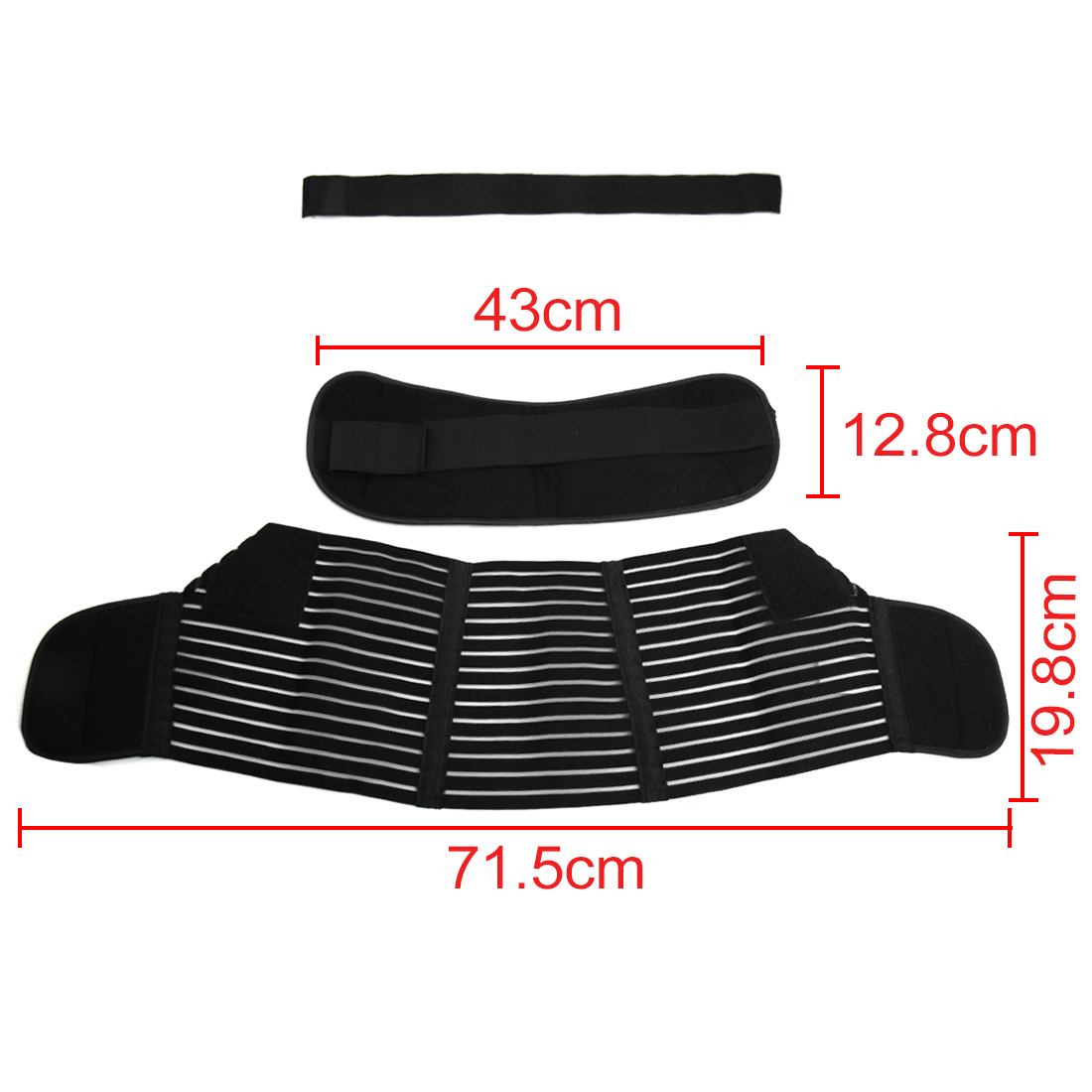Unique Bargains Maternity Antepartum Belt Pregnant Women Abdominal Support Waist Belly Band Back Brace Black S