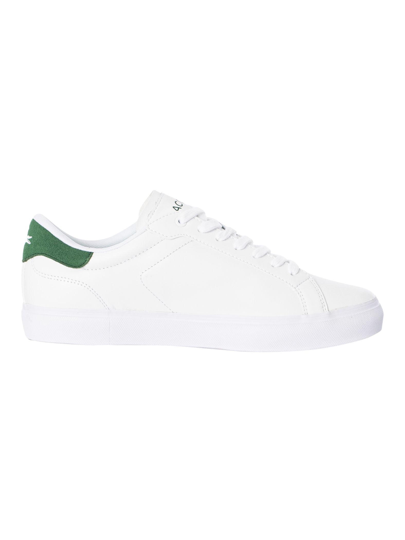 Lacoste Powercourt 224 1 SMA Leather Trainers, White - Walmart.com