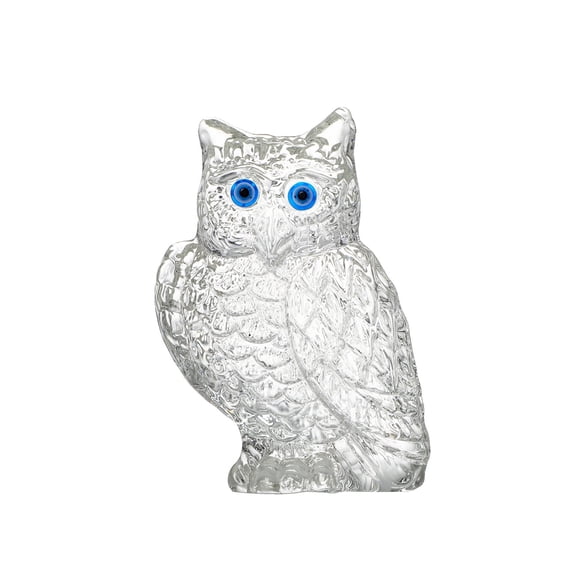 Large Size Crystal Owl Figurine Statues Collectible Home Table Decoration Ornament,for Home Office Party Decor Collectible Shelf Display,Transparent