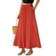 thumbnail image 1 of Falda larga PRETTYGARDEN 2025 con volantes de verano, cintura alta, roja, 1 of 9