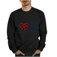 thumbnail image 1 of Sudaderas sin capucha para hombre, estilo casual, a la moda, con cuello redondo, estampado, de manga larga, blusas de manga larga y cuello redondo, blusas de poliéster para hombre, 1 of 3