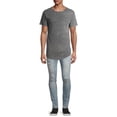 thumbnail image 3 of No Boundaries Men's Elongated T-Shirt with Short Sleeves, 2-Pack, 3 of 9