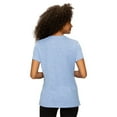 thumbnail image 2 of FELINA Ladies' Slub V Neck Short Sleeve Top, Hydrangea Blue Medium, 2 of 3