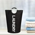 thumbnail image 3 of Large Laundry Basket Bag Storage Waterproof 115L Oxford Fabric Collapsible Laundry Bin Dirty Clothes Basket for Closet Dorm Dorm Laundry Room College black, 3 of 7