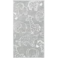 thumbnail image 3 of Unique Loom Whimsy Kids Collection Area Rug - Safari Animals (2' 2" x 3' 11" Runner Gray/Ivory) Perfect For Kids Bed Room/Nursery Room/Living Room/Class Room/Play Room, 3 of 6