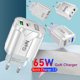 thumbnail image 4 of Cargador de teléfono móvil de carga rápida de 65 W GaN de nitruro de galio PD, adaptador para computadora portátil CE FCC UKCA, 4 of 4