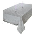 thumbnail image 1 of Royal-Bridal Lace With Embroidered Flowers Design Tablecloths White 60" X 95", 1 of 3