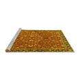 thumbnail image 2 of Ahgly Company Machine Washable Indoor Square Oriental Yellow Traditional Area Rugs, 4' Square, 2 of 4