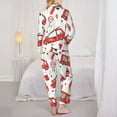 thumbnail image 6 of Goofa Fire Truck Printed Women’s 2 Piece Pajama Set Super,Pajamas Women's Long Sleeve Sleepwear Soft Button Down Loungewear Pjs Lounge Set Nightwear-X-Large, 6 of 9