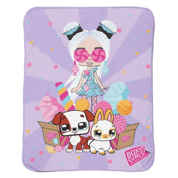 Boxy Girls Pink Microfiber Unbox Throw