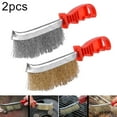 thumbnail image 2 of 2Pcs Barbecue Oven Grill BBQ Long Handle Steel Wire Cleaning Brush Cleaner Tool, 2 of 8