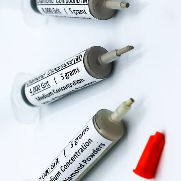 TechDiamondTools Diamond Polish Paste Set of 3 Syringes X 5 Grams (M), Diamond Polish Compound, Sizes 2000 4000 8000 Grit, Mesh with Medium - 25% Concentration of Diamond Powders