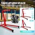 thumbnail image 5 of Zhuotong 2 Ton (4400 LBS) Hydraulic Engine Hoist, Foldable Shop Crane with 24in Extendable Boom & 360° Steel Casters, Heavy-Duty Engine Lift for Garage, Workshop & Auto Repair, 5 of 8