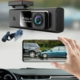 thumbnail image 1 of EDHITNR 1080P Full HD Smart Dash Cam with Night Vision Built in G Sensor WDR Car Camera for Cars, Voice Control Loop Recording with WiFi App Control Parking Monitor for Driving Evidence Safety, 1 of 7