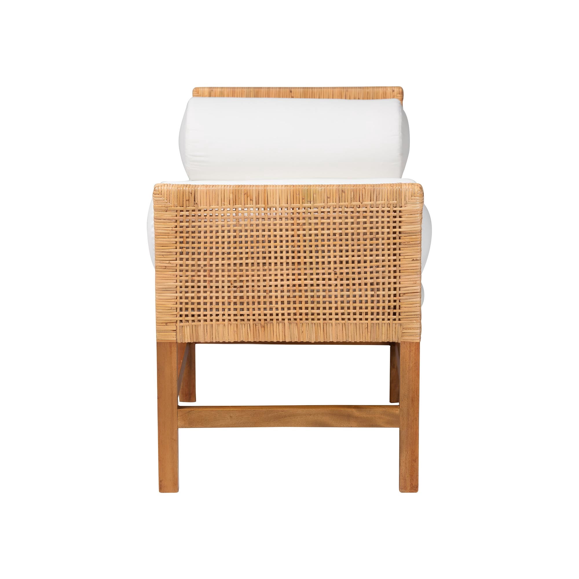 bali & pari Vivan Boho Accent Bench, Natural Rattan