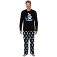 thumbnail image 3 of Snowman Playing Hockey Family Christmas Pajamas, Matching Holiday Hockey Pjs For Family And Pet, Black Blue White, 3 of 7