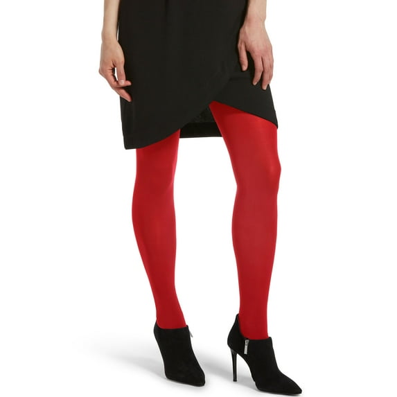 Hue Women's Super Opaque Control Top Tights, Scooter Red, 3