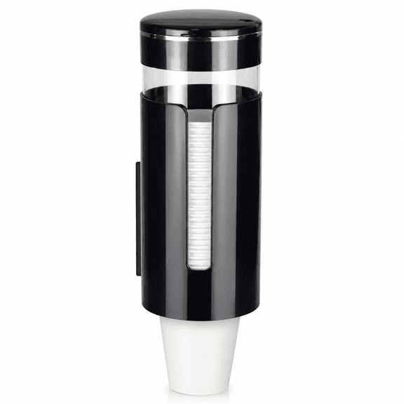Cup Dispenser,Wall Mounted Pull Type Water Cooler Cup Holder Fit 4 - 7oz Disposable Cups,Black