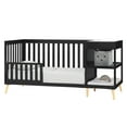 thumbnail image 5 of Delta Children Essex 4-in-1 Convertible Crib and Changer, Black Ebony w/Natural Knobs, 5 of 12