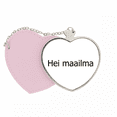 thumbnail image 1 of Hola mundo finlandés Bolsa de viaje Mirror maquillaje corazón rosa, 1 of 4