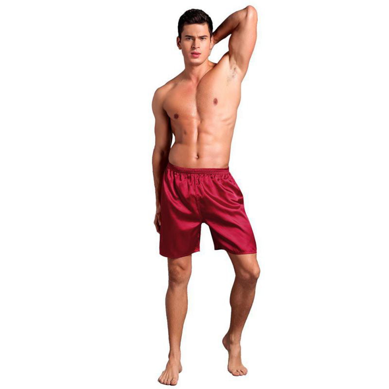 3-Pack Red Boxer Shorts Underwear Men Sleepwear Satin XL 