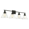 thumbnail image 4 of Drake 4-Light Bathroom Vanity Light in English Bronze, 4 of 5