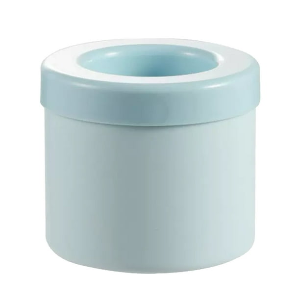 Molde para cubitos de hielo, bandejas de hielo con tapa, cubo de hielo de silicona grande, máquina para hacer cubitos de hielo redondos para cócteles congelados, más azul cielo