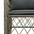 thumbnail image 3 of vidaXL 9 Piece Garden Dining Set with Cushions Grey Poly Rattan, 3 of 4
