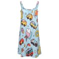 thumbnail image 5 of Excavator Fire Truck Racing Womens Summer Dresses Casual Sleeveless Tshirt Sundresses Vacation Beach Cover Up Dress, 5 of 8