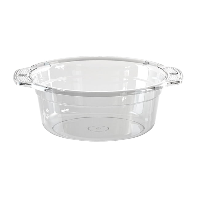 Bwiyojiz Storage & Organization L Thickened Large-capacity Transparent Washbasin Household Students Dormitory Bathroom Plastic Basin Small Infant Foot Wash, Gray, Gifts for Family