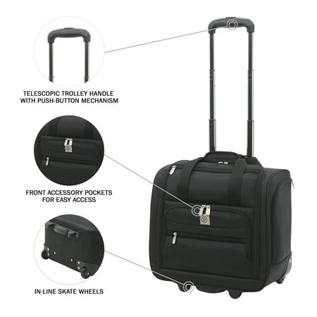 Protege 16" Arendale Rolling Underseater Luggage, Black