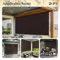 thumbnail image 6 of DIFY 11' x 8' Outdoor Roller Shade, Cordless Patio Blinds for Porch Pergola Balcony Deck, Chocolate, 6 of 7