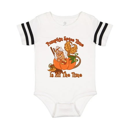 

Inktastic Pumpkin Spice Time is All the Time with Mermaid in Pumpkin Gift Baby Boy or Baby Girl Bodysuit