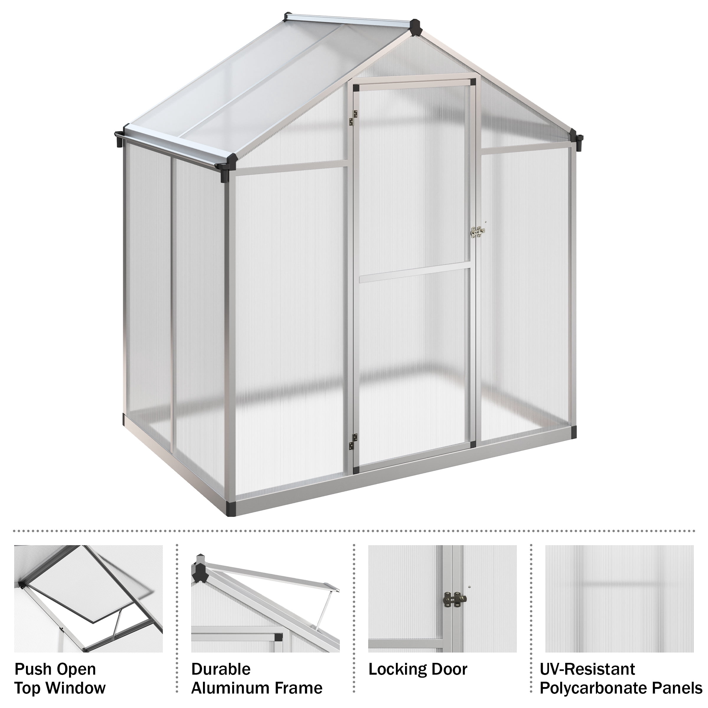 Home-Complete Walk-in Greenhouse - 4ft x 6ft Outdoor Green House