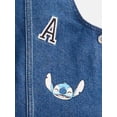 thumbnail image 4 of Stitch Girls Graphic Ribbed Tee and Denim Jumper Dress Set, 2 Piece, Sizes 4-12, 4 of 4