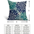 thumbnail image 5 of Navy Blue Teal Pillow Covers 20x20 Set of 2 Modern Dahlia Floral Decorative Outdoor Pillowcases Geometric Art Flower Farmhouse Throw Cushion Case Decor for Couch Sofa Bed, 5 of 6