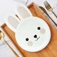thumbnail image 4 of PATLOLLAV Easter Bunny Rabbit Paper Plates,8Pcs Easter Paper Plates,Rabbit Shaped Disposable Tableware,Easter Dessert Plates,Easter Party Supplies Tableware Set,Easter Supplies, 4 of 5