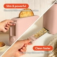 thumbnail image 5 of 2 Slice Slim Toaster, Fits-anywhere™ Kitchenware, 6 Setting Shade Control with Reheat & Cancel Buttons, Fits sourdough, 10” Long Slot, Anti Jam & Auto Shutoff, 900 Watt, Oatmilk, 5 of 8