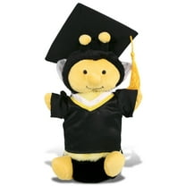 DolliBu Honeybee Graduation Plush Toy Stuffed Animal Hand Puppet - Graduation Gift Stuff Animal Plush Toys with Gown and Cap with Tassel Outfit - Cute Graduation Gifts - 10 Inches