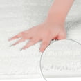 thumbnail image 3 of REGALWOVEN Alfombra de baño geométrica, alfombra de baño extra suave y absorbente, alfombra de baño cómoda y antideslizante de color sólido blanca 24" x 35", 3 of 6