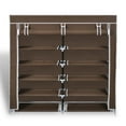 thumbnail image 6 of vidaXL Fabric Shoe Cabinet with Cover 45" x 11" x 43" Brown, 6 of 7